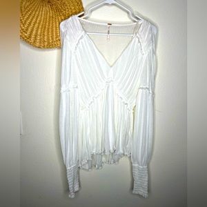 Free People Long sleeve flowy blouse